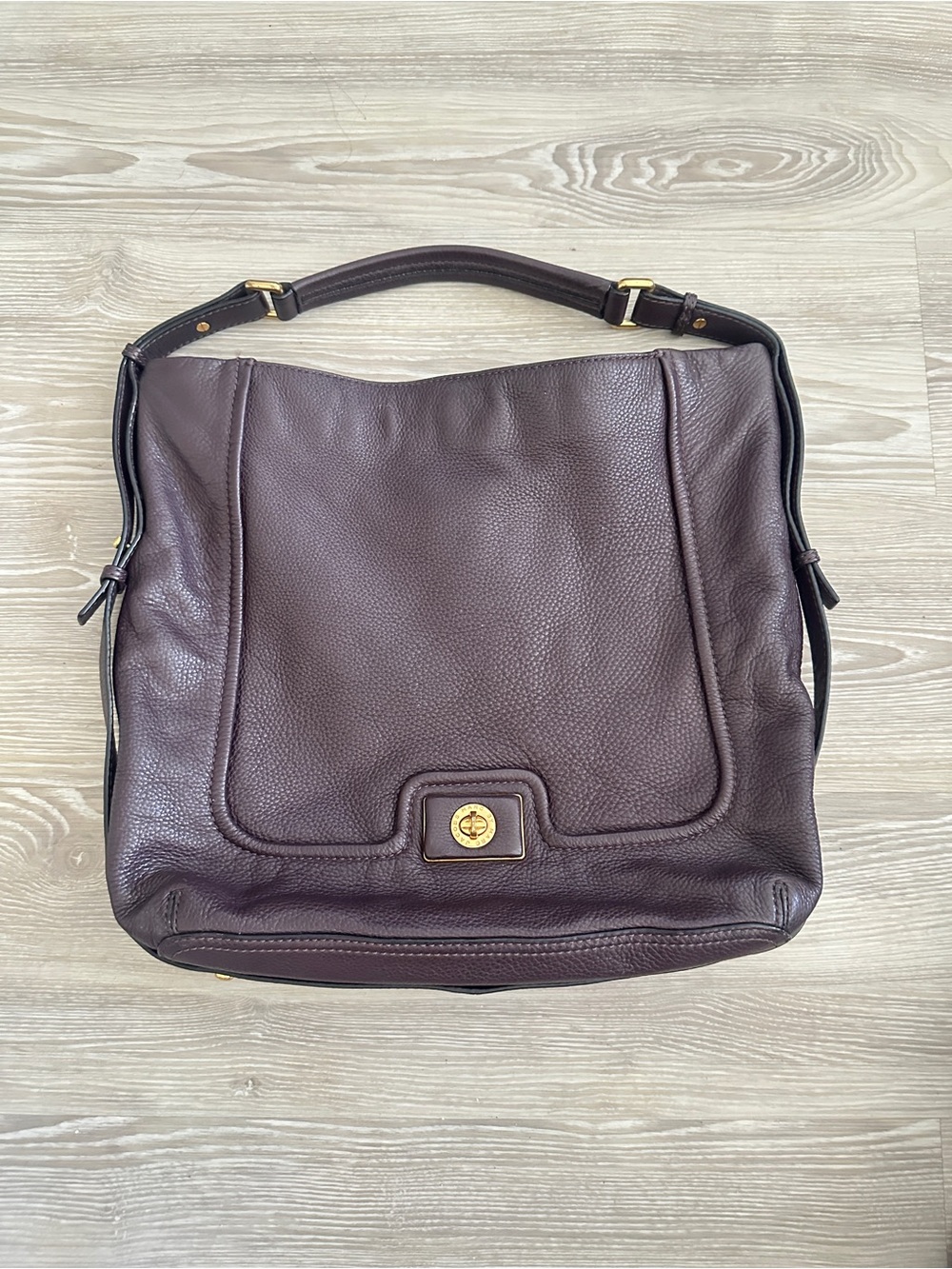 Marc By Marc Jacobs Dark Brown Hobo with Gold Hardware
